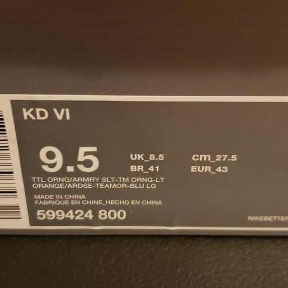 LIKE NEW - Nike KD 6 NYC 66 - Picture 3 of 7